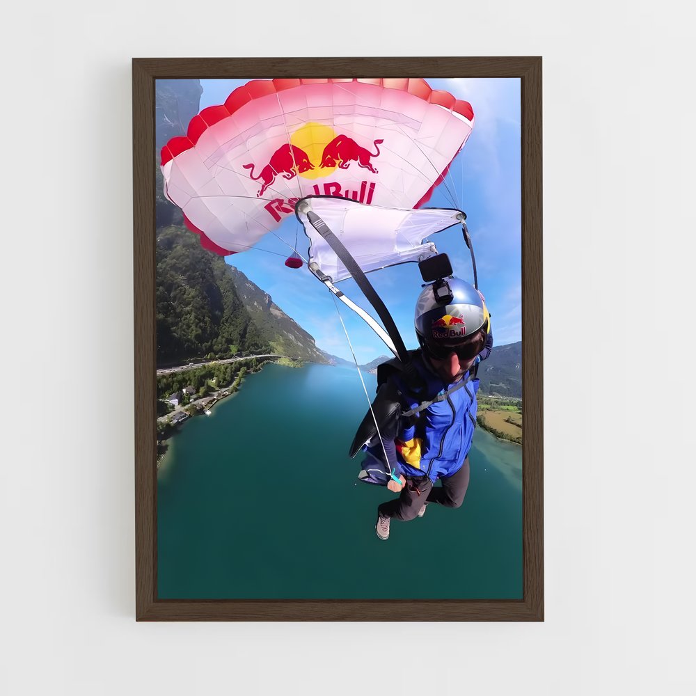 Poster Red bull survoler – affiche Parachutisme (vue 5)